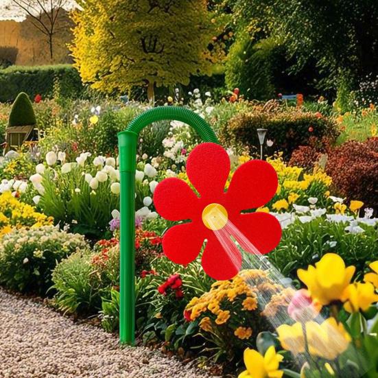 Dancing Flower Water Sprinkler Crazy Flower Sprinkler with Spike 360-Degree Rotating Lawn Sprinkler for Yard Watering Garden Irrigation Kids