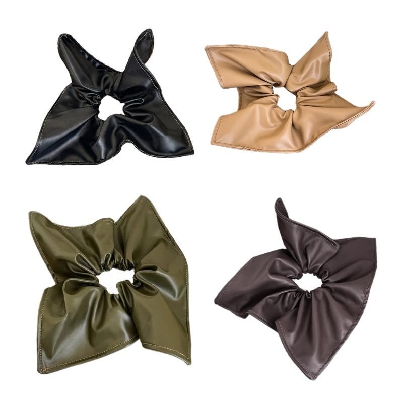 Fashion PU Hair Scrunchie for Women and Girls Casual and Party Wear Hair Tie Popular Hair Scrunchy for All Hair Types