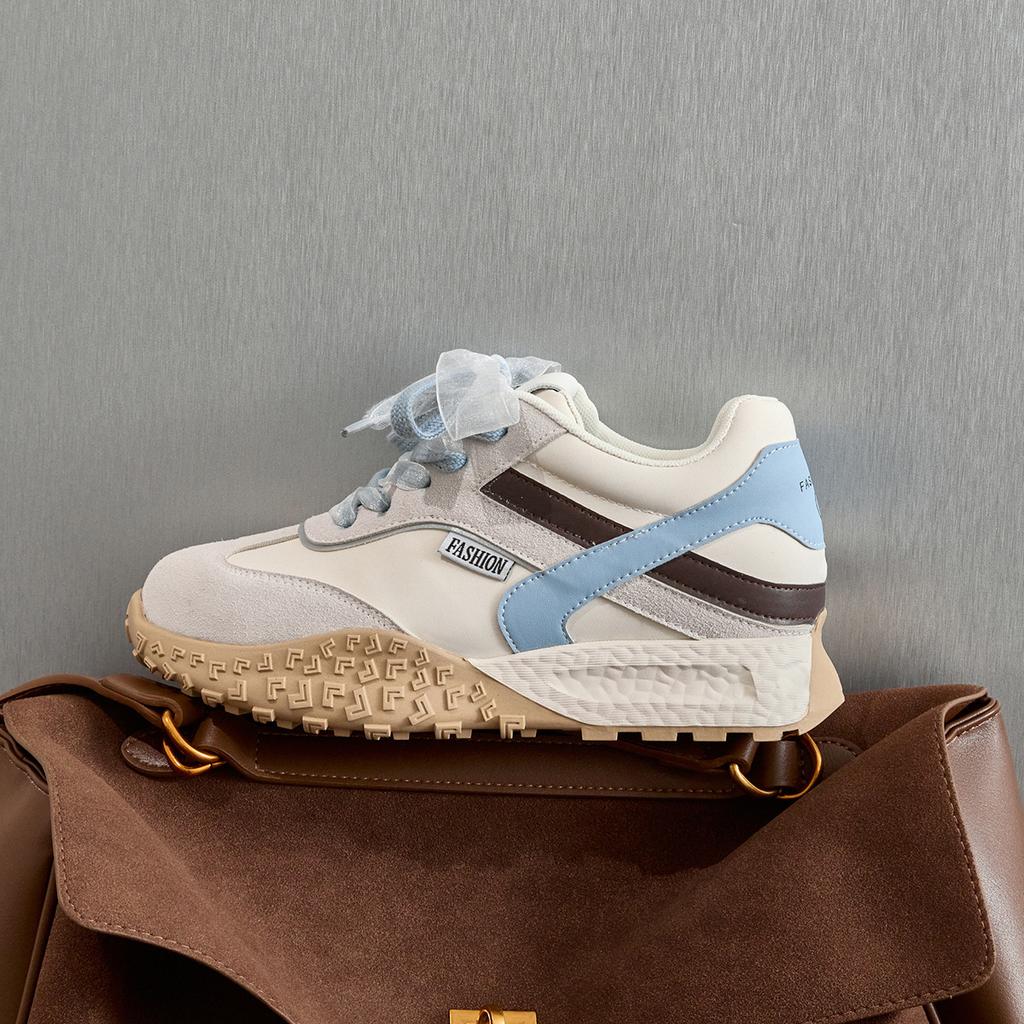 Spot~ Platform sole German training shoes women's 2025 new ballet Forrest Gump shoes soft sole dad shoes ins trendy sports and leisure shoes