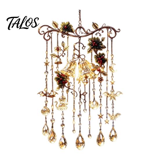 Indoor Outdoor Decorative Chimes Handmade Acrylic Wind for Christmas Window Decoration, Festive Hanging Wall Fireplace Accents Ornaments Outdoor,