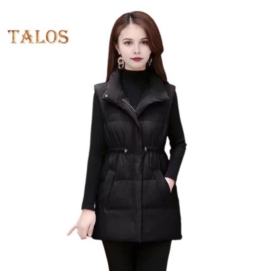 Женское зимнее пальто с воротником-стойкой — фото 13