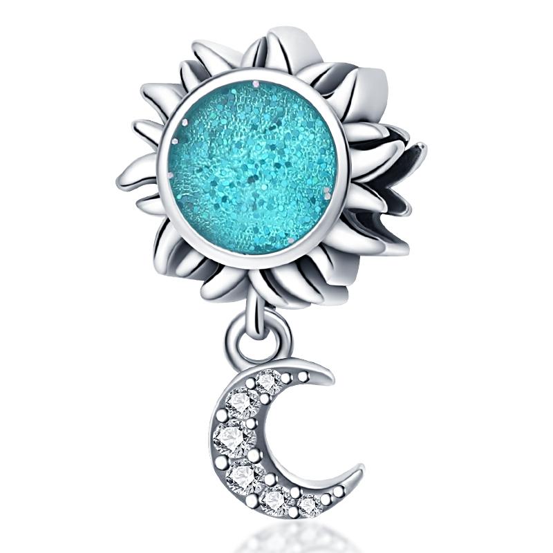 Charms Fit Pan Authentic Bracelets Copper Craft Devil'S Eye Sun Moon Dolphin Claw Ocean Beads 3Mm Handmade Fine Jewelry Gifts