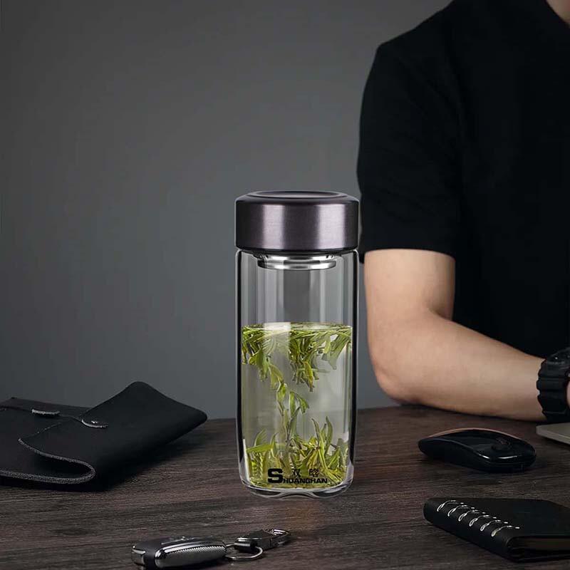 Borosilicate Glass Tea Infuser Bottle