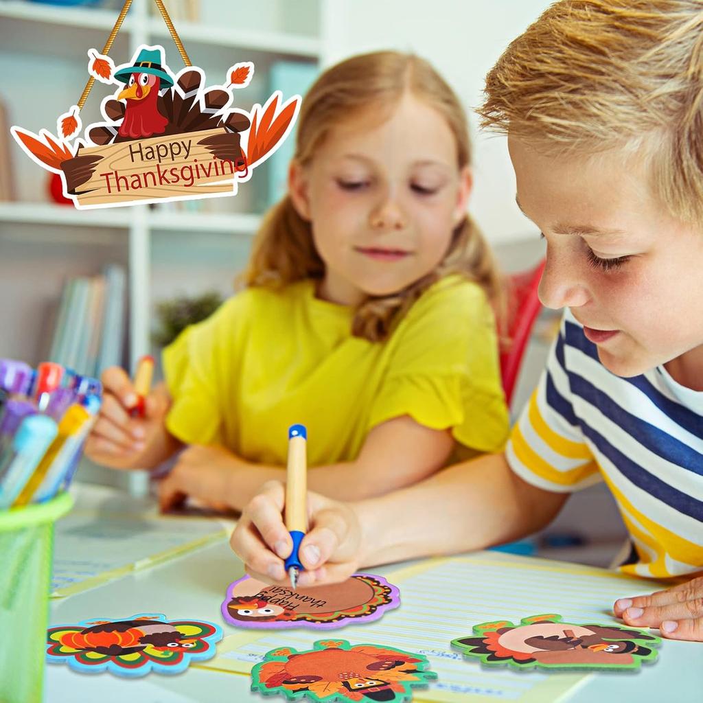 45 Pads 900 Sheets Thanksgiving Sticky Notes Turkey Self Sticky Memo Pads Adhesive Cute Sticky Notes Self Stick Pads for Office School Classroom