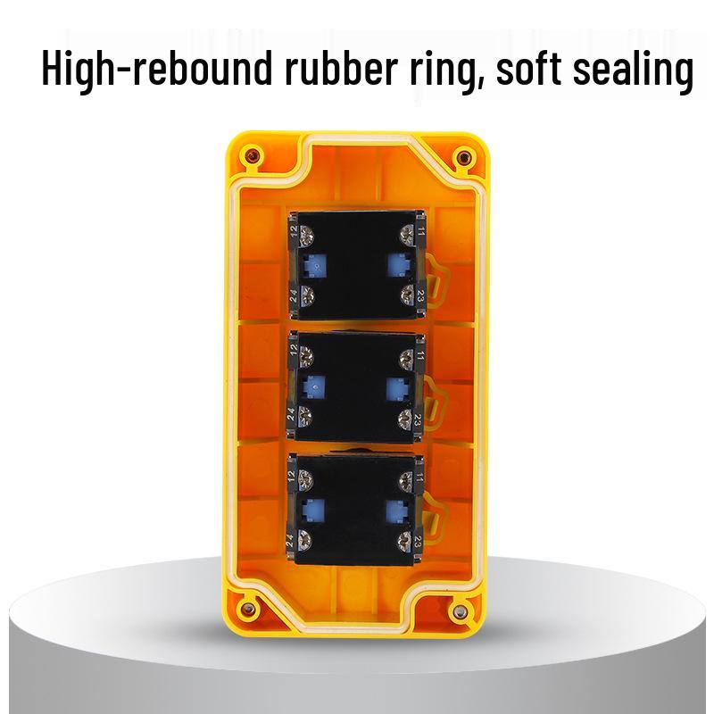 Waterproof Emergency Stop Control Box with Indicator Lights (2-3 Hole)