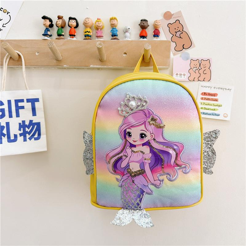 Adorable Mini Mermaid Backpack For Kids With Sparkling Sequins And Comfortable Design