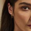 IF ME 6 Pcs/Set Luxury Bowknot  Earrings for Women Retro Gold Color Copper Metal Dainty Cute Bow Zircon Stud Earring Jewelry Gift