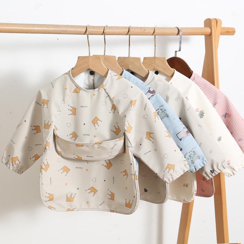 Children's Waterproof Long-Sleeve Eating Bib
