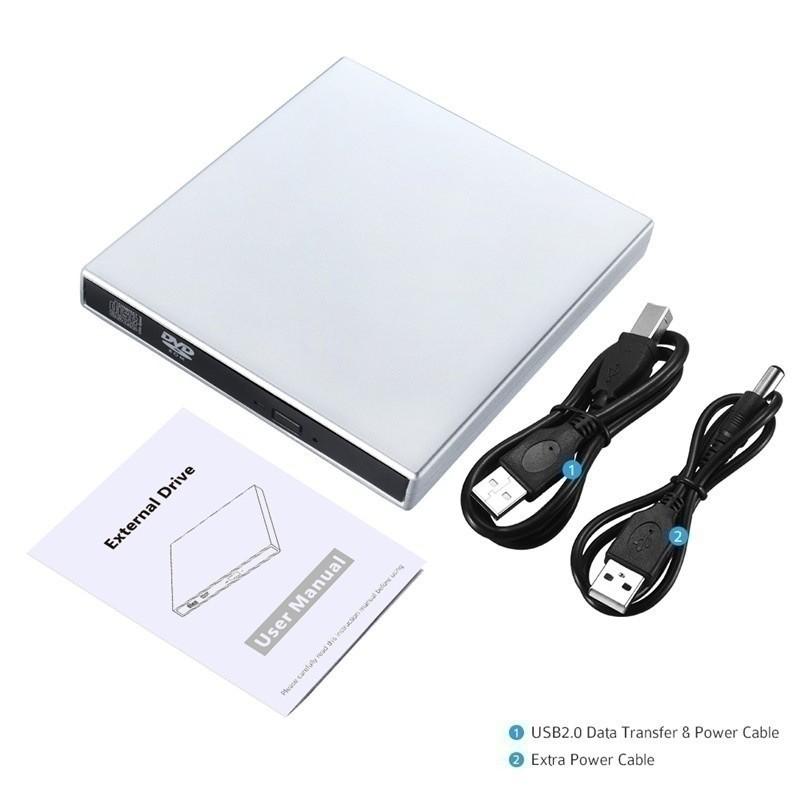 External Usb Cdrw Drive With 24x Burn Speed For Laptop Data Backup