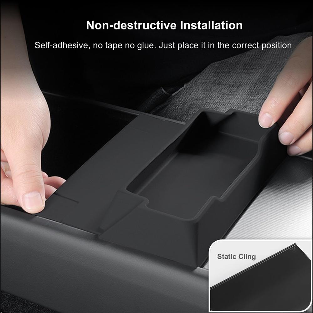 for Tesla Model 3 Y Juniper 2025 2026 Center Console Armrest Storage Box Glasses Holder Tray Case Organizer Interior Accessories