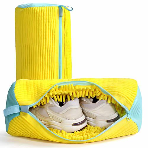 CocoFill Shoe Laundry Net, Dedicated To Washing Shoes, Shape-Retaining, Heavy-Duty, Yellow, 1 Net, 19cm Diameter X 39cm Length, Compatible with Top-Lo