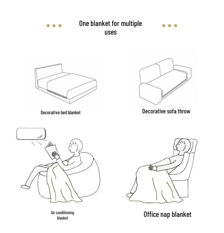 Waffelstruktur Mehrzweckdecke: Sofa, Nickerchen, Bett und Decke für Zuhause, Büro oder Reisen.