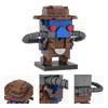 MOOXI Model Series BrickHeadsed Set MOC Bricks Action Figure Model Adultes Building Blocks Kids Education Toys For Children Gift