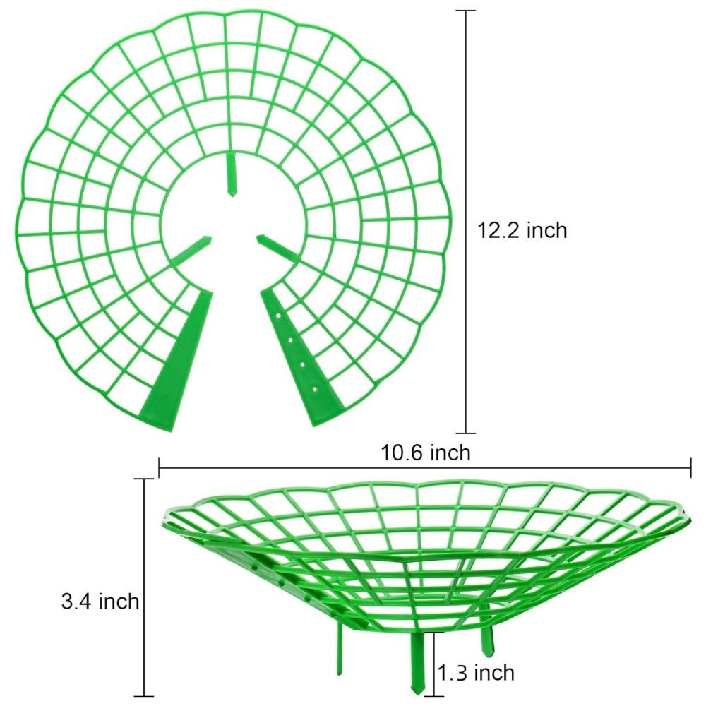 16 Stück Grüner Erdbeer-Pflanzständer mit 3 stabilen Beinen - PVC-Pflanzenstützkäfig, Korrosions- und Fäulnisbeständig für Hausgarten,