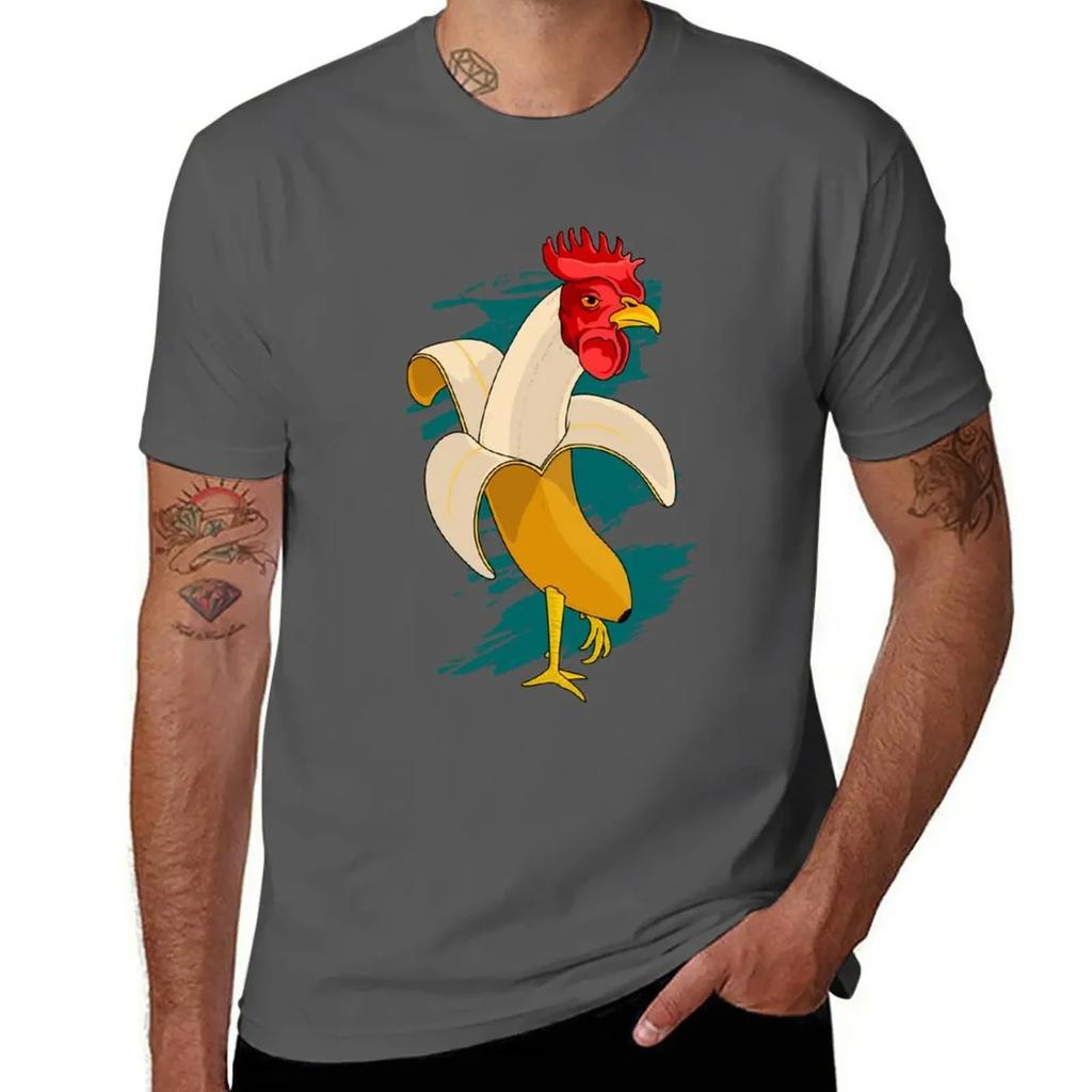 Chicken Banana Farming chickens T-Shirt quick-drying quick drying vintage anime shirt boys animal print shirts graphic tee men