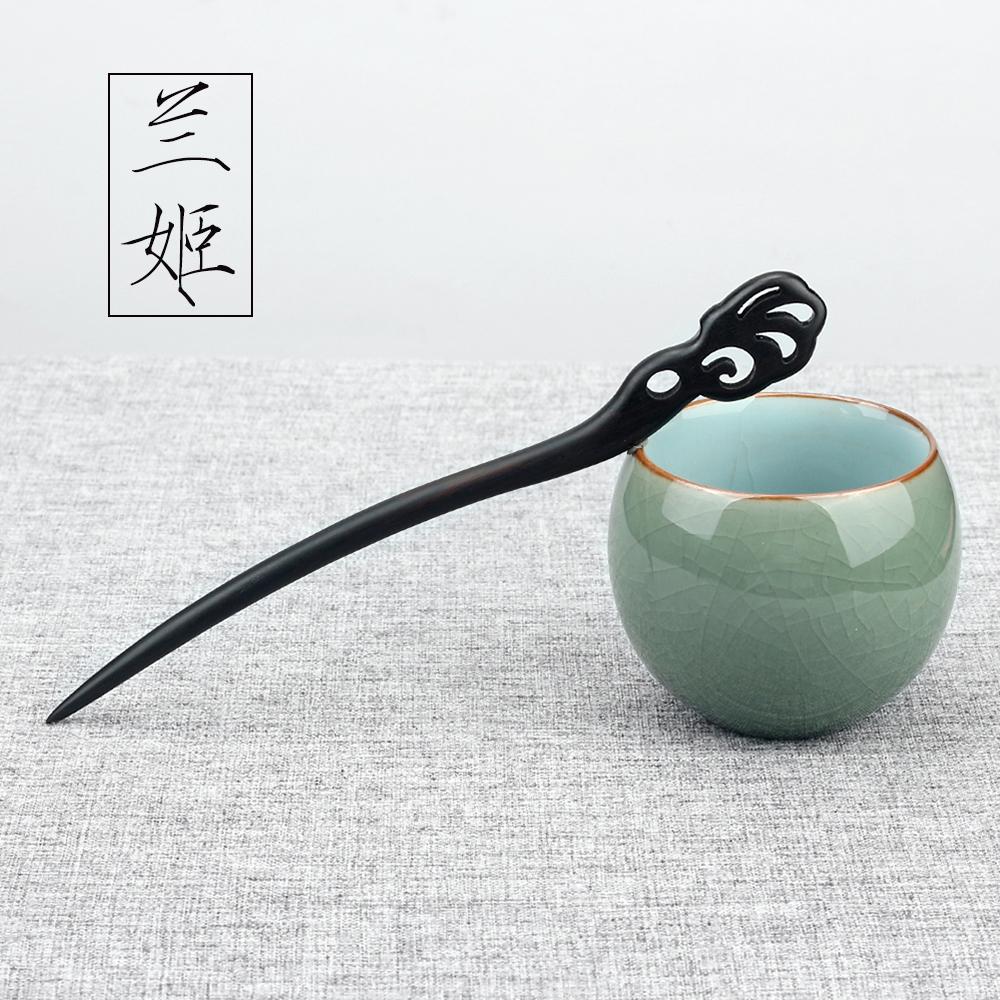47Style Retro Sandalwood Hair Clip Hairpin Chinese Ancient Carved Wooden Chopstick Hair Stick Cosplay Party Headwear Accessories