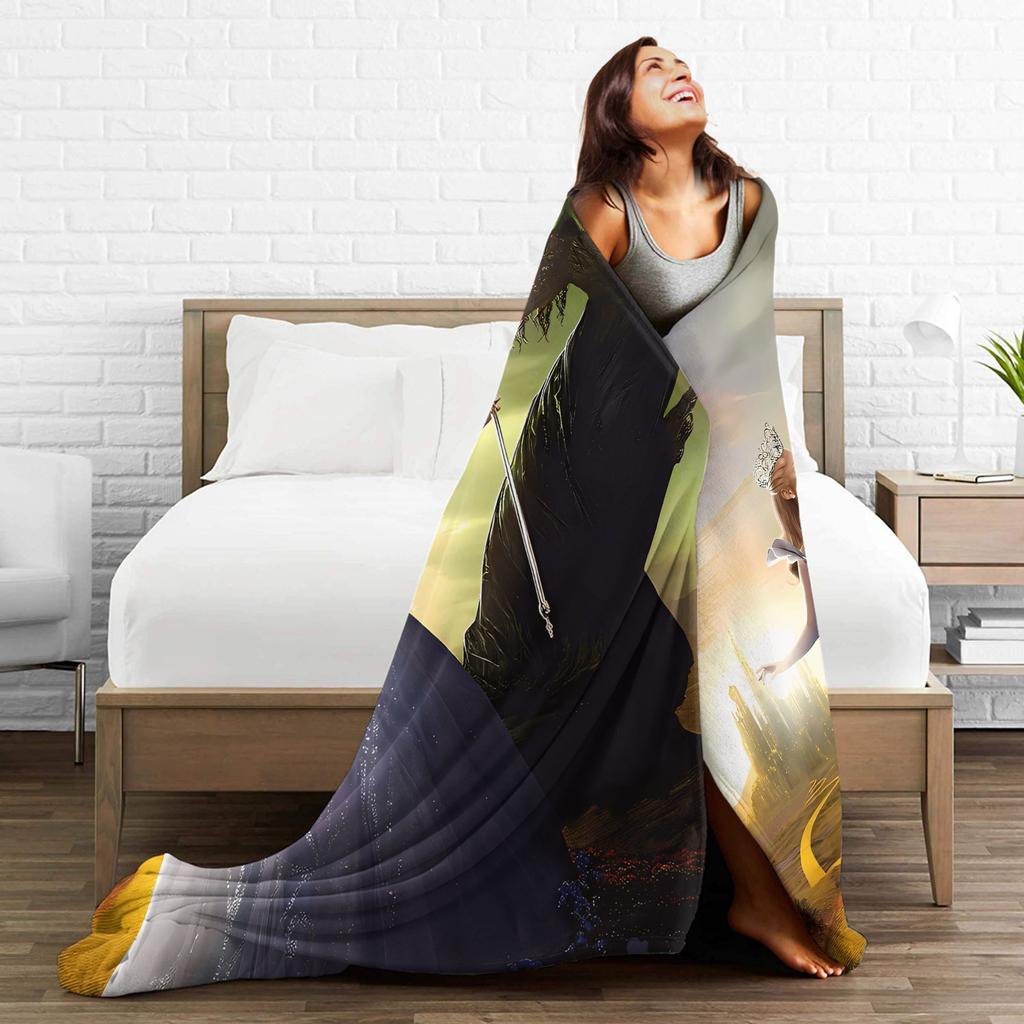 Wicked 2 Musical Movie Glinda Poster Soft Warm Blanket Plush Throw Blanket Novelty Home Decor Flannel Bedspread Sofa Bed Cover