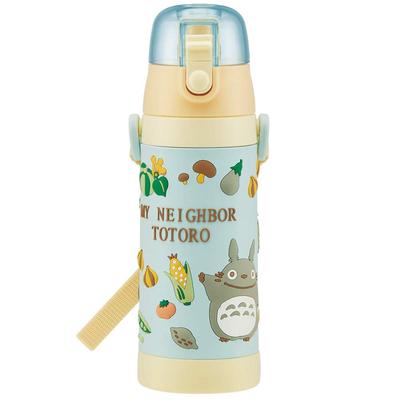 Skater Stainless Steel Water Bottle for Direct Vegetable Lightweight and For Cooling 3D Printed Water Sports Water Kids, Drinking, 480ml, Totoro,