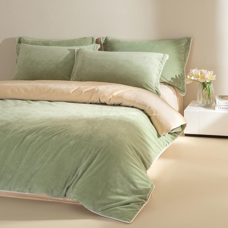 Winter and Autumn Bedding - Milk Fiber Quilt Set for Four Pieces