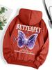 Autumn Men'S Avant-Garde Butterfly Print Soft And Comfortable Hoodie Outdoor City High Street Hoodie