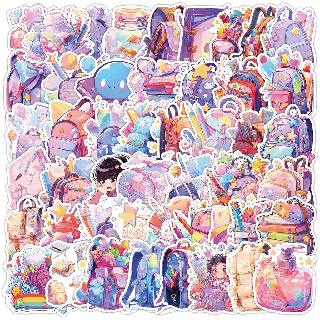Iridescent Doodle Stickers: 50 Waterproof Sheets for Cars, Phones, Cups & Suitcases - Creative Kids' Decorative Decals