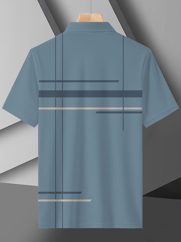 Printed Design – Not Textured Summer Men's Printed Short-Sleeve Polo