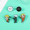 1 Set New Naruto Q Anime Merchandise Japanese Metal Cartoon Brooch Badge Clothing Cute Accessories Toys Anime Cartoon