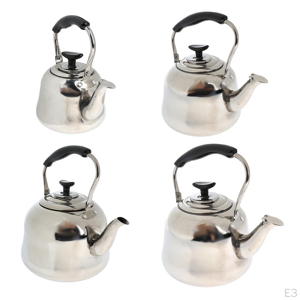 Whistling Kettle Stainless Steel Camping Kitchen Tea Coffee Water Pot
