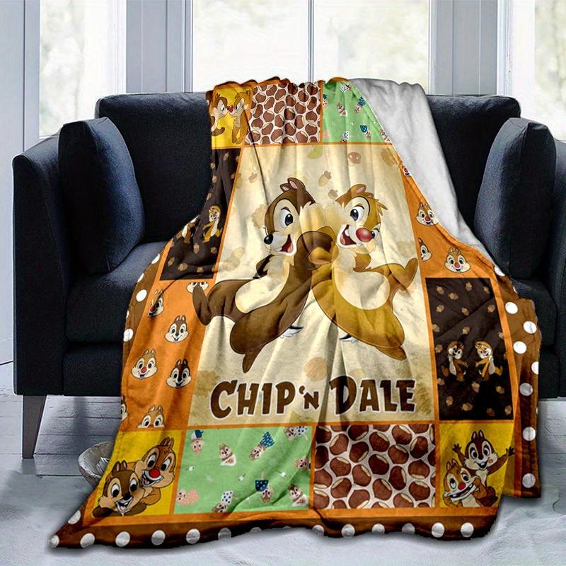 1pc. Cute Chip 'n Dale Patterned Quilt Blanket, Perfect for Home, Office, Outdoor Use & Gift Idea (80x120 inches)