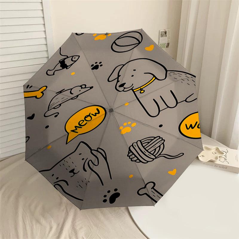 

1PC pet toys Automatic Open/Close Umbrella with Windproof, 8-Rib Sturdy Canopy, Durable Ribs, Fashionable Design,1251a