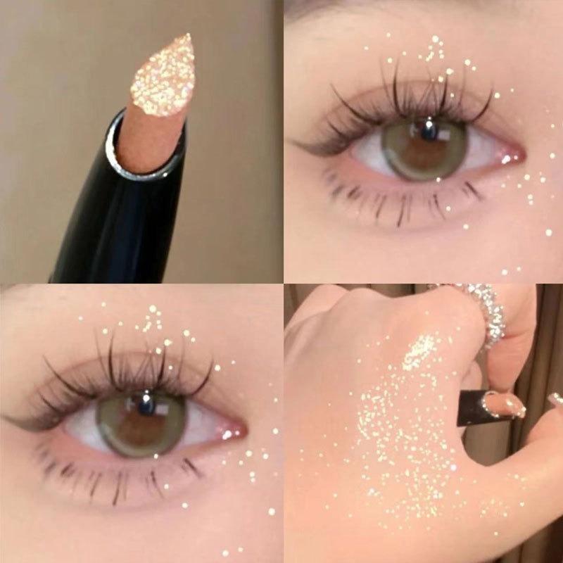 Shimmery Glitter Pearlescent Under Eye Silkworm Eyeshadow Stick Highlighter Pen For Women