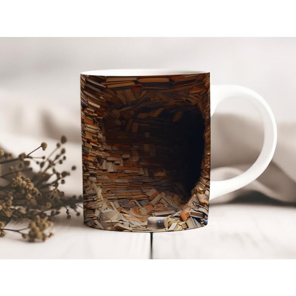 Библиотека керамическая кофейная кружка книжная полка книга фанат чашка для чая 301-400ml