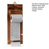 Vintage Scroll Pad with Wooden Roller Tear-Off Memo Paper Dispenser Reusable Hanging Note Board for Home Office