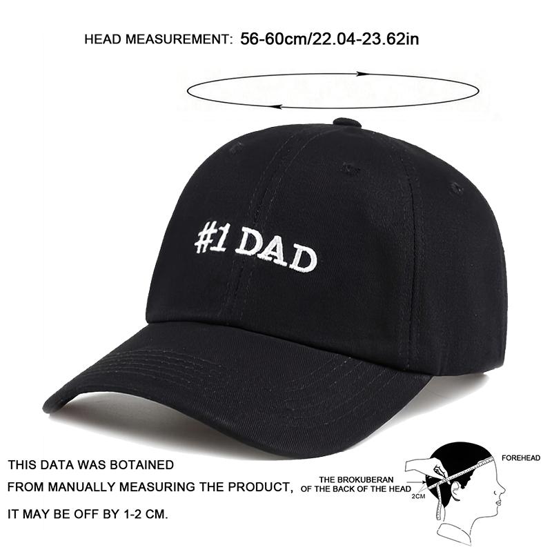 Baseball Stitching Embroidered Dad #1 Neutral Gender Women  Men For 1Piece Caps Spring And Autumn Outdoor Adjustable Casual Hats Sunscreen Hat