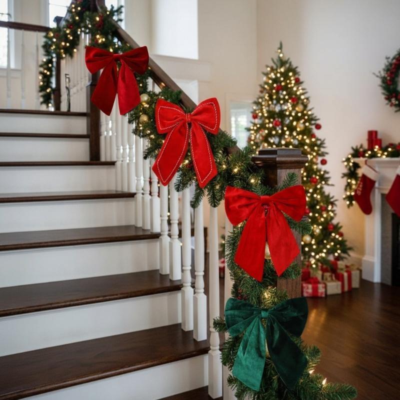 Holiday Velvets Ribbon Hanging Decoration For Restaurants Weddings And Seasonal Displays
