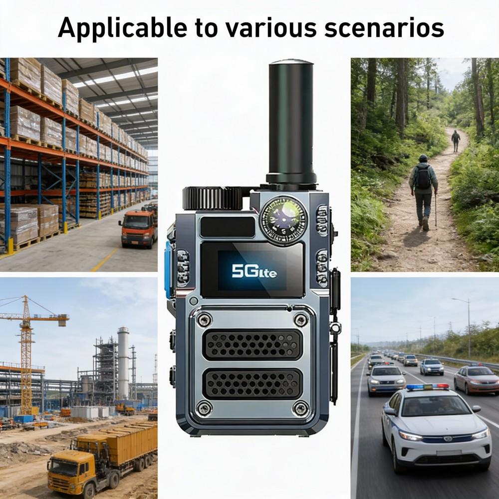 Globales 4G-Walkie-Talkie, öffentliches Außennetz mit Infrarot-Laserkompass, Zweiwege-Taschenlampe, globaler 6800-mAh-Akku für den Außenbereich