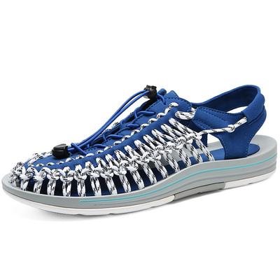 2025 New Casual Men's Shoes Spring and Summer Woven Sandals Fashion Trend Beach Shoes Bag Head One Pedal Lazy Shoes