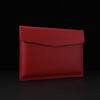 Waterproof Red Leather A4 File Bag, Snap Button Document & Contract Storage