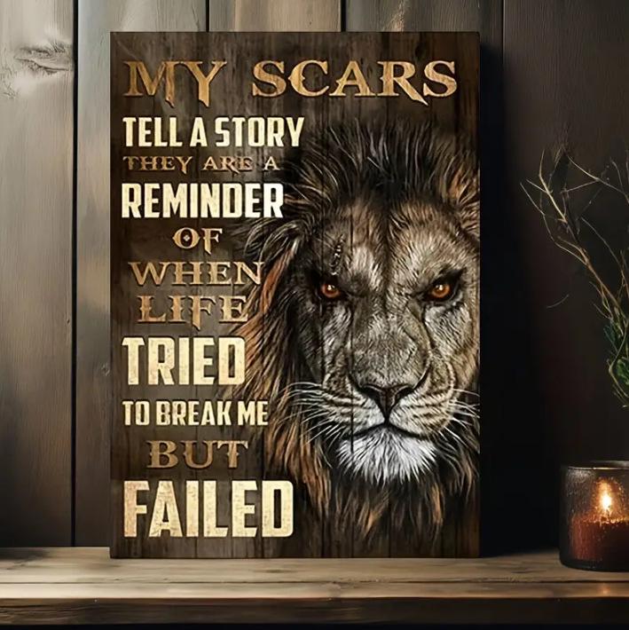 Retro Lion of Judah Canvas Poster - Motivational Wall Art for Home & Office