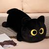 Big Long Lying Black Cat Siamese Kitten Orange Grey Plushie For Boy Girl Bed Cushion Throw Pillow Birthday Gift For His