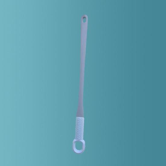 2 Pcs Toe Cleaning Brush Silicone Foot Scrubber with 15.7" Long Handle Soft Cleaning Shower Brush Foot Care Tool for Seniors Elderly Men Women