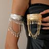 Heavy Industry Geometric Leaf Fringe Open Bracelet Arm Ring Exaggerated Jewelry