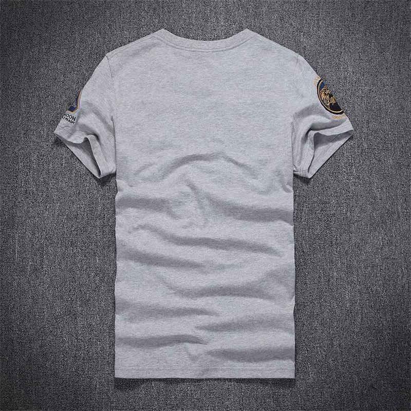 Man Tees Air Force One Mens Embroidered Short Sleeve Tshirt Casual Cotton Tee For Men