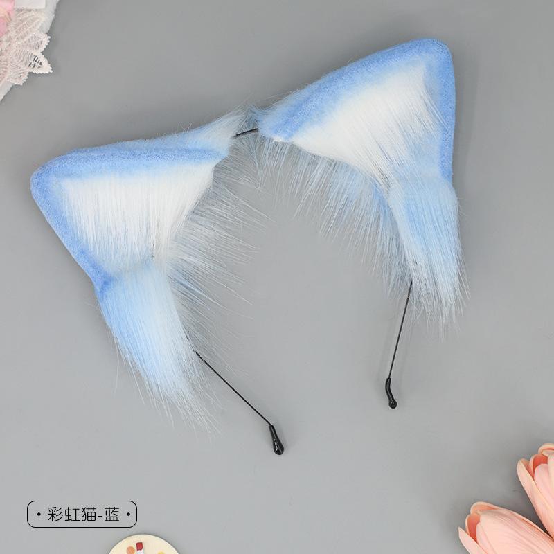 One piece of hair delivery Japanese Lolita animal ear headdress edge clip cat ear headband hairpin dual-purpose accessories handmade