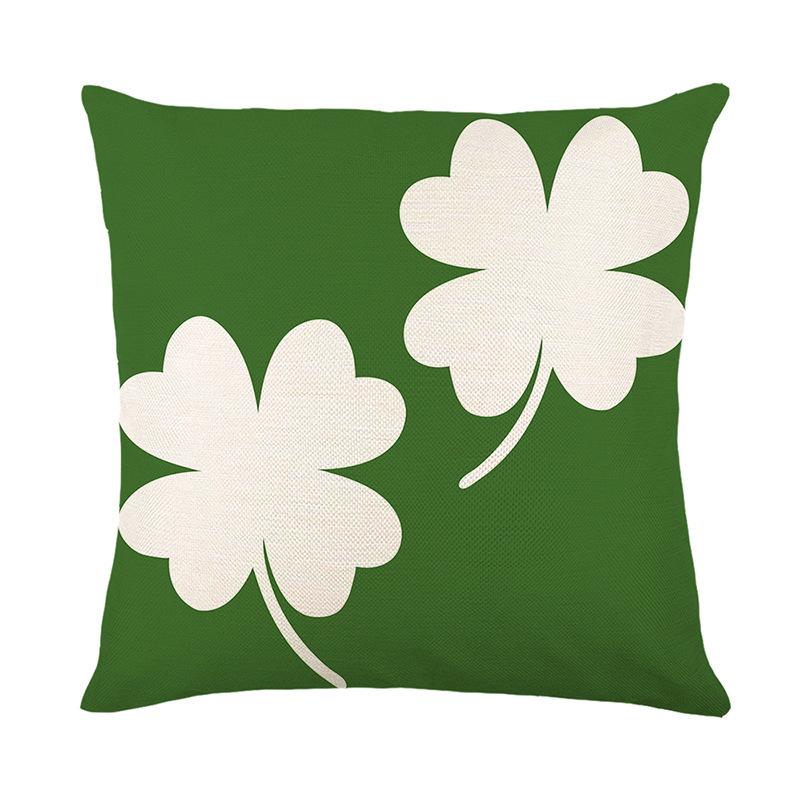 Pillowcase Home Sofa Cushion Cover St. Patrick's Day Pillowcase Cartoon Irish Pillowcase Ins Style