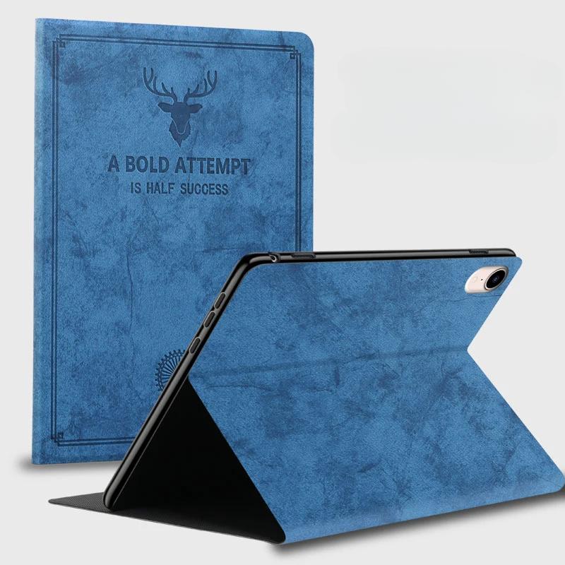 

Чехол для iPad 234 56 air1/2 9,7, тонкий чехол для планшета, тонкий ретро складной чехол с откидной подставкой из искусственной кожи, чехол для iPad 789 10,2 10, чехол iPad 789 10.2in синий