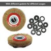 Wire Wheel for Bench Grinder, 150mm Wire Wheel Brush Set, Wire Wheel for Bench Grinder, Flat Stainless Steel Wire Wheel for