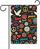 Peace And Love Colorful Garden Ag Double Sided Small Ag for Outdoor 12x18 Inch Welcome Holiday Decorations