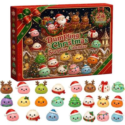 Soft Christmas Dumpling Advent Calendar Slow Resilience 24-Day Countdown Calendar  for Kids&Adults