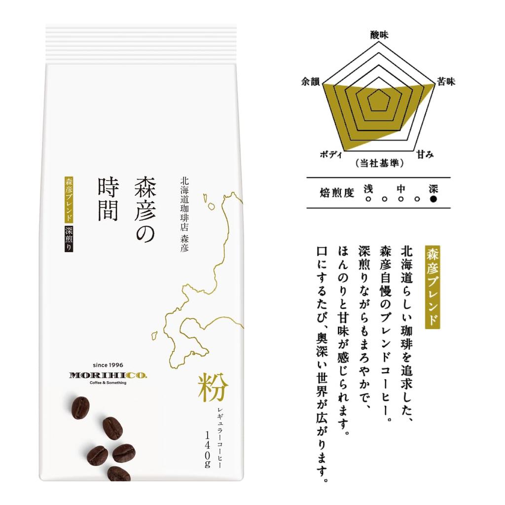 AGF Morihiko Time Morihiko Blend 140g X 2 Bags [Ground Coffee] [Dark Roast]